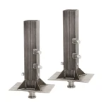 Bulldog 30K gooseneck to 5th wheel adapter, square tube, 4" inner 4.5" outer, king pin plate (2-pack)