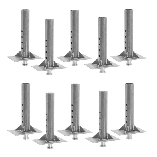 Bulldog 25K gooseneck to 5th wheel adapter, round 4″ inner tube, king pin plate, 10-pack