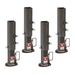 Bulldog 30K Square Gooseneck Trailer Coupler with Outer Sleeve 2-5/16" Hitch Ball Bundle (4 Pack)