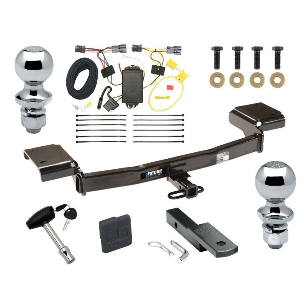 Reese Trailer Tow Hitch For 10-15 Hyundai Tucson All Models Deluxe Package Wiring 2" and 1-7/8" Ball and Lock