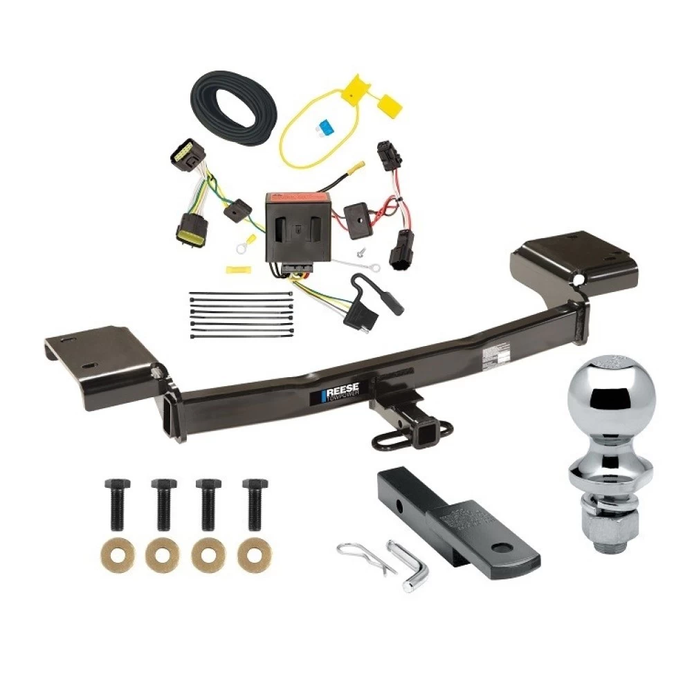 Reese Trailer Tow Hitch For 11-16 KIA Sportage All Models Complete Package w/ Wiring Draw Bar and 1-7/8" Ball