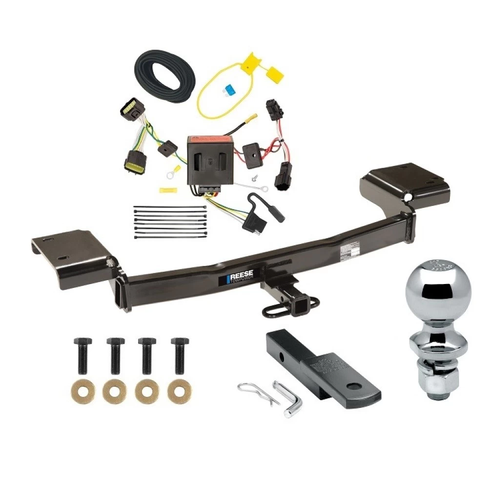Reese Trailer Tow Hitch For 11-16 KIA Sportage All Models Complete Package w/ Wiring Draw Bar Kit and 2" Ball