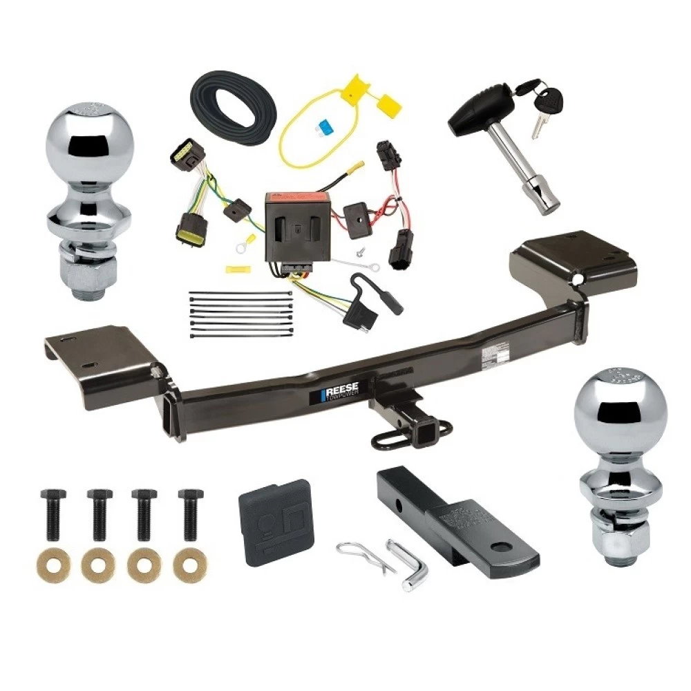 Reese Trailer Tow Hitch For 11-16 KIA Sportage All Models Deluxe Package Wiring 2" and 1-7/8" Ball and Lock