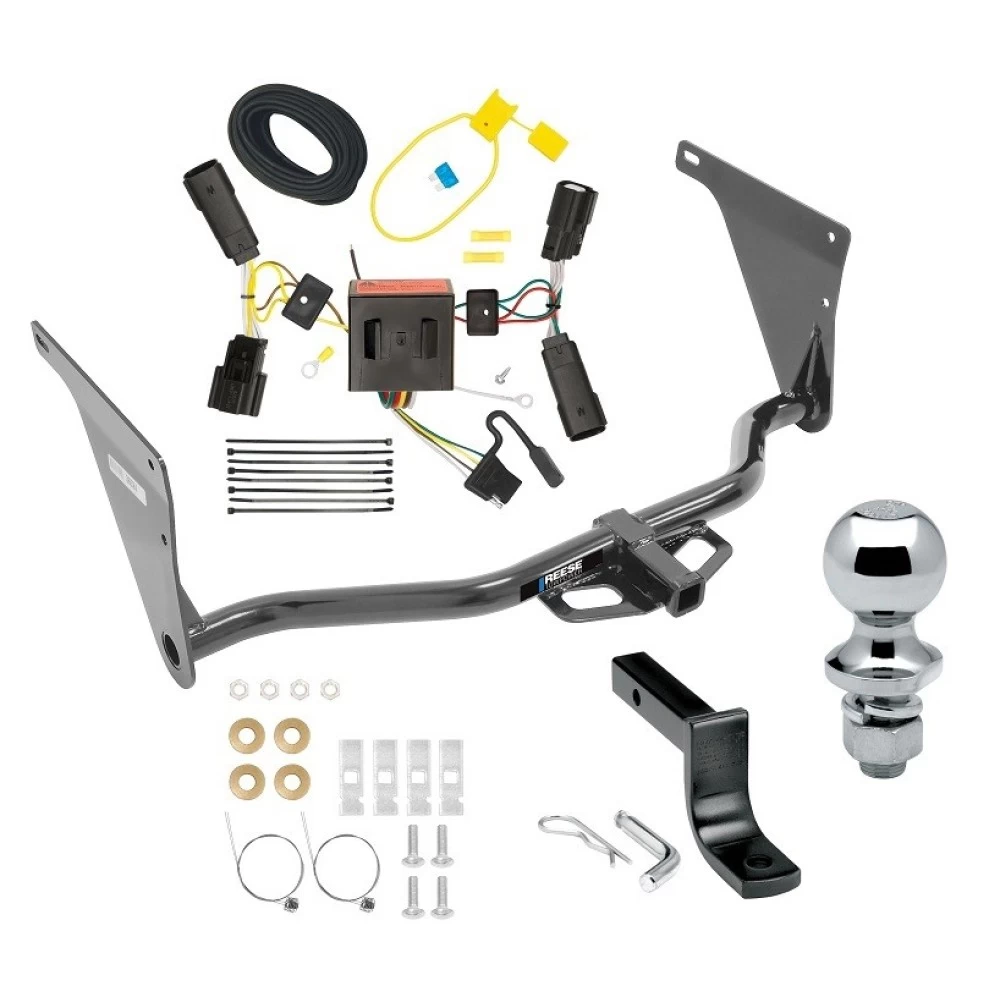 Trailer Tow Hitch For 13-16 Ford Escape Class 2 Complete Package w/ Wiring Draw Bar and 1-7/8" Ball