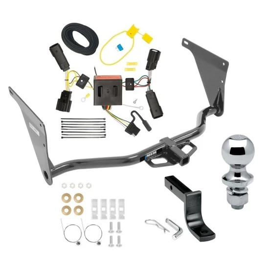 Trailer Tow Hitch For 13-16 Ford Escape Class 2 Complete Package w/ Wiring Draw Bar and 1-7/8" Ball