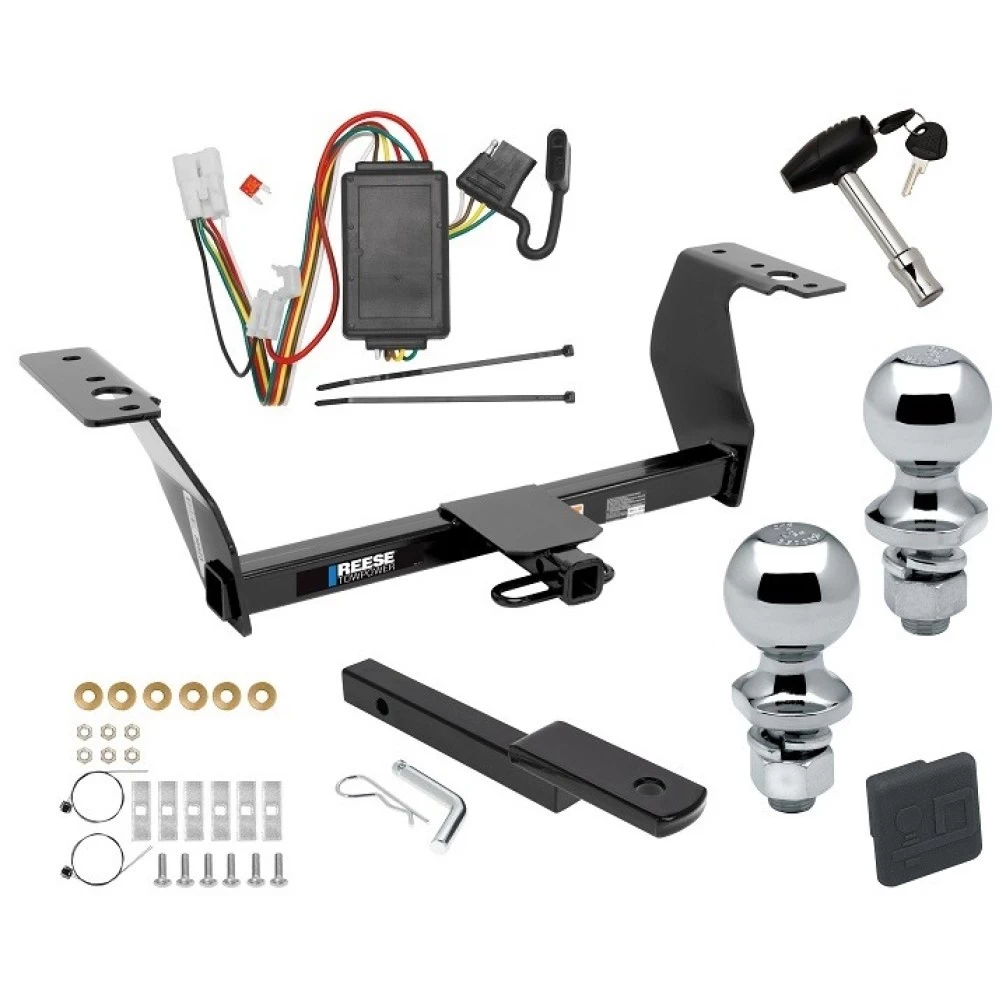 Reese Trailer Tow Hitch For 14-18 Subaru Forester All Models Deluxe Package Wiring 2" and 1-7/8" Ball and Lock