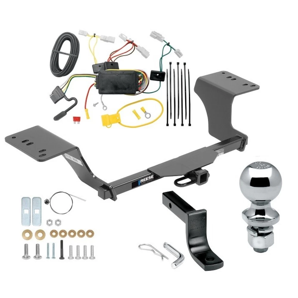 Reese Trailer Tow Hitch For 12-17 Toyota Camry All Models Class 2 Complete Package w/ Wiring Draw Bar Kit and 2" Ball