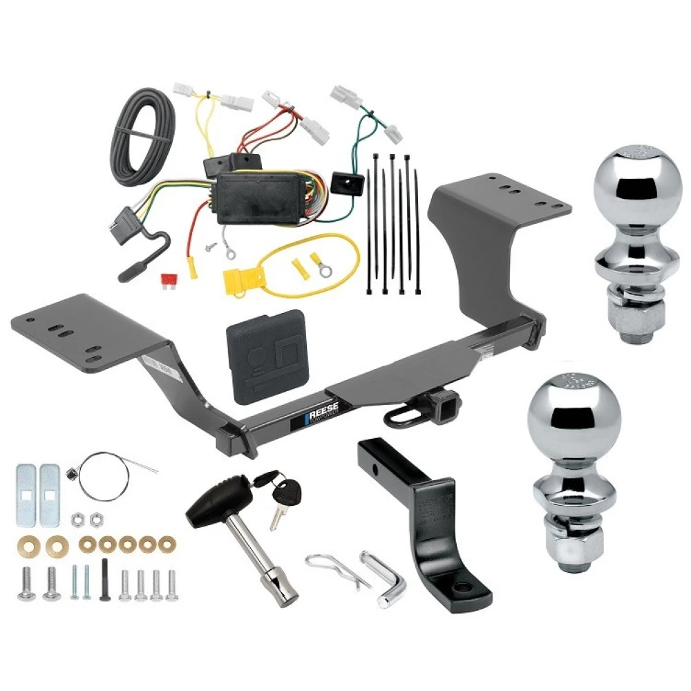 Reese Trailer Tow Hitch For 12-17 Toyota Camry All Models Deluxe Package Wiring 2" and 1-7/8" Ball and Lock