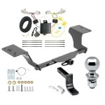 Reese Trailer Tow Hitch For 13-18 Toyota Avalon All Models Class 2 Complete Package w/ Wiring Draw Bar Kit and 2" Ball