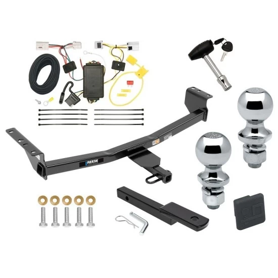 Reese Trailer Tow Hitch For 08-20 Nissan Rogue 14-14 Rogue Select Class 2 Deluxe Package Wiring 2" and 1-7/8" Ball and Lock