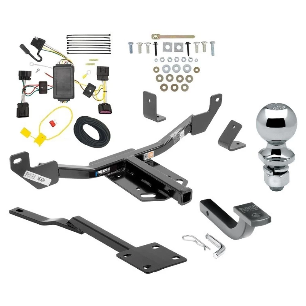 Reese Trailer Tow Hitch For 10-16 Buick LaCrosse All Models Class 2 Complete Package w/ Wiring Draw Bar Kit and 2" Ball