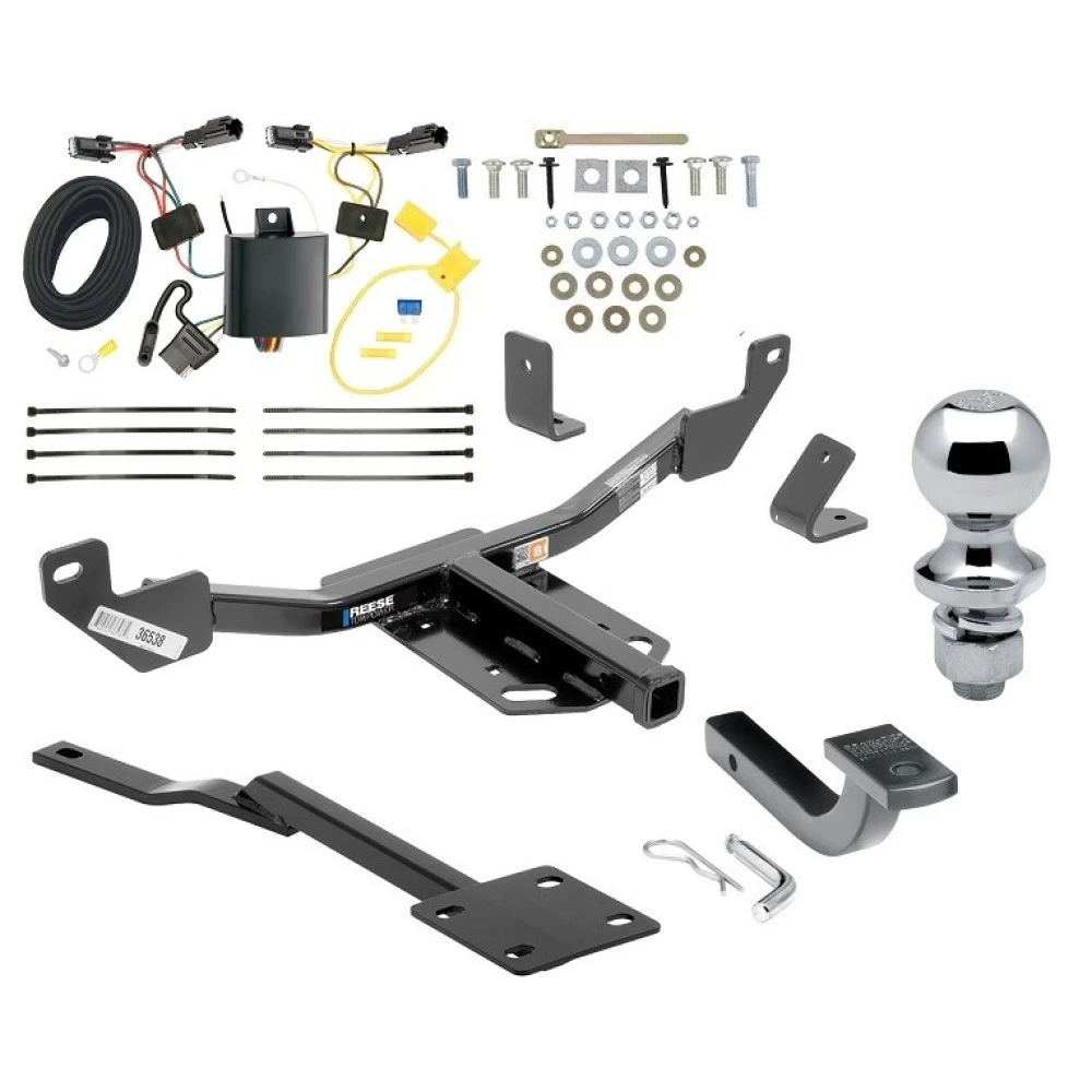 Reese Trailer Tow Hitch For 13-19 Chevy Malibu Except LTZ & Canada Models Complete Package w/ Wiring Draw Bar and 1-7/8" Ball