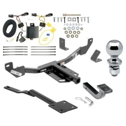 Reese Trailer Tow Hitch For 13-19 Chevy Malibu Except LTZ & Canada Models Class 2 Complete Package w/ Wiring Draw Bar Kit and 2" Ball