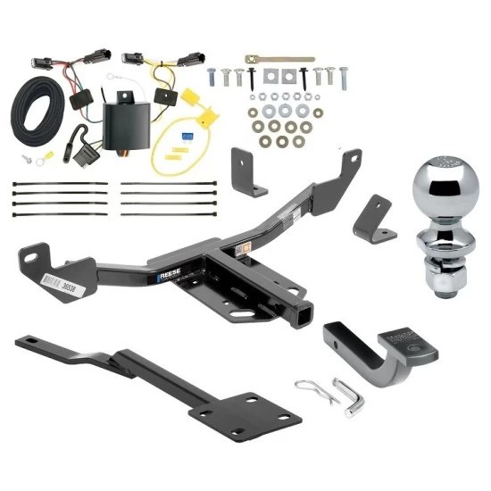Reese Trailer Tow Hitch For 13-19 Chevy Malibu Except LTZ & Canada Models Class 2 Complete Package w/ Wiring Draw Bar Kit and 2" Ball