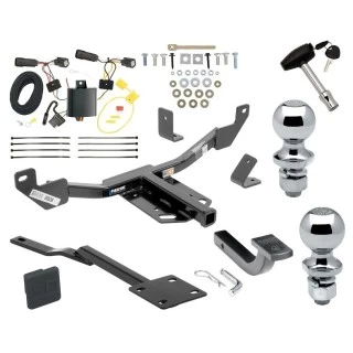 Custom Fit Trailer Hitch Draw-Bar w/ Pin/Clip Wiring Harness (Plug & Play)1-7/8" and 2" Chrome Ball Security Lock Pin Rubber Hitch Plug Cover Installation Hardware Installation Instructions 06168 36061 118639 63820 63810 580407 2211 Reese Tr Reese Trailer Tow Hitch For 14-17 Buick Regal Class 2 Deluxe Package Wiring 2" and 1-7/8" Ball and Lock