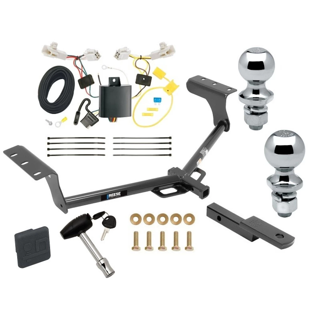 Reese Trailer Tow Hitch For 13-18 Toyota RAV4 All Models Class 2 Deluxe Package Wiring 2" and 1-7/8" Ball and Lock