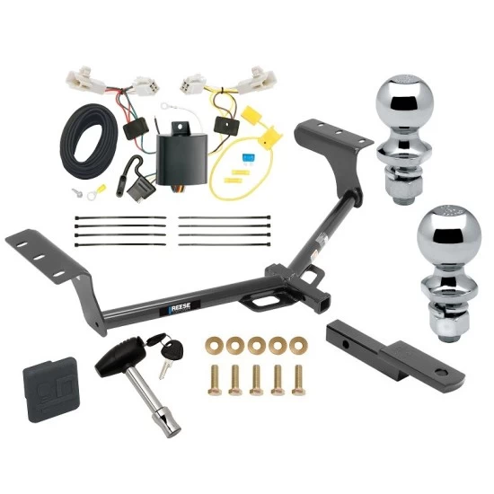 Reese Trailer Tow Hitch For 13-18 Toyota RAV4 All Models Class 2 Deluxe Package Wiring 2" and 1-7/8" Ball and Lock