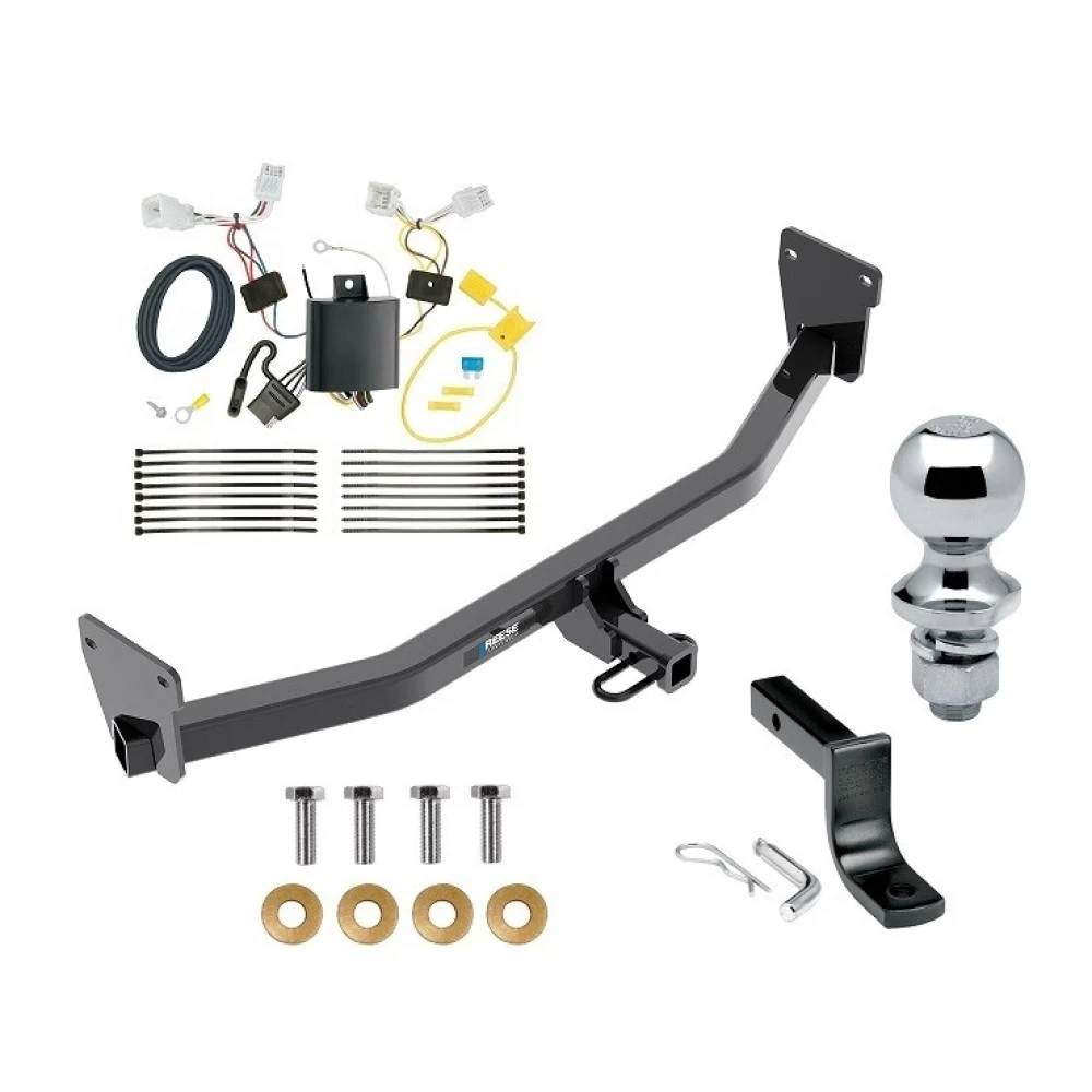 Reese Trailer Tow Hitch For 17-22 KIA Niro 22-22 Niro EV Complete Package w/ Wiring Draw Bar and 1-7/8" Ball