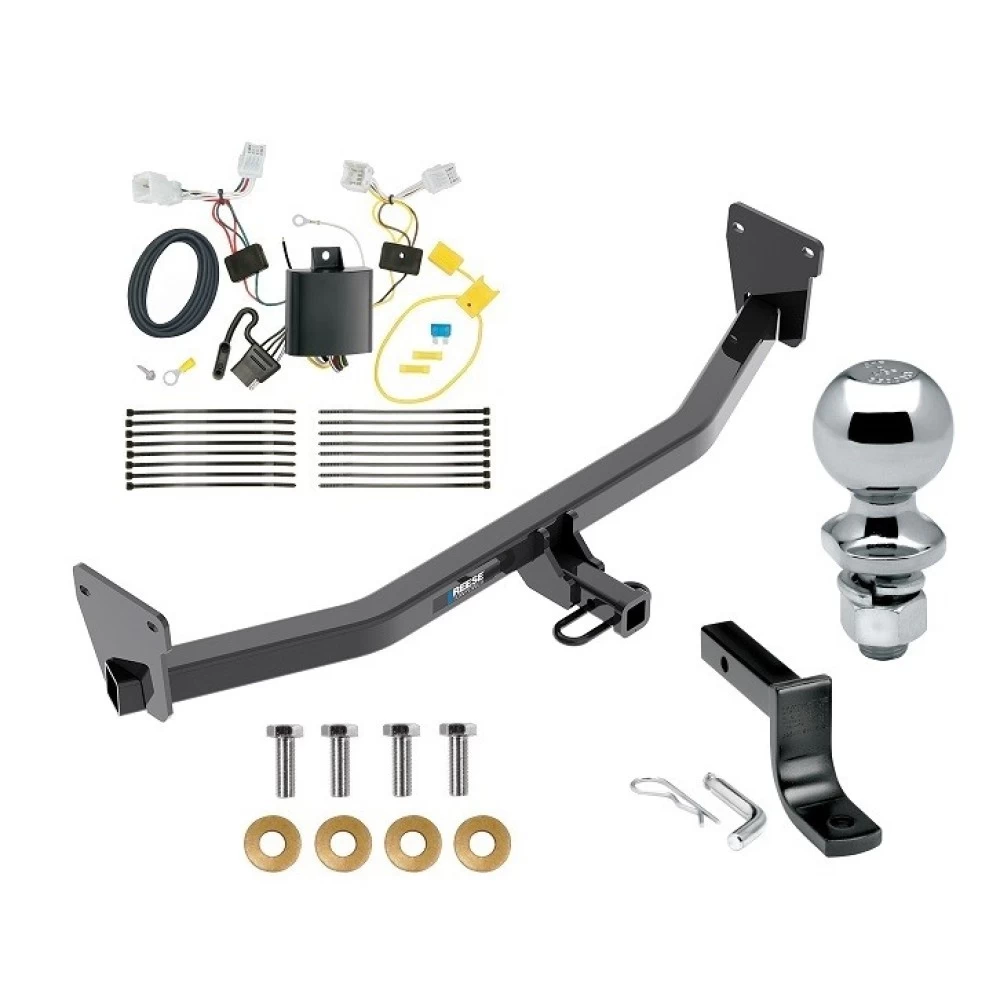 Reese Trailer Tow Hitch For 17-22 KIA Niro 22-22 Niro EV Complete Package w/ Wiring Draw Bar and 2" Ball