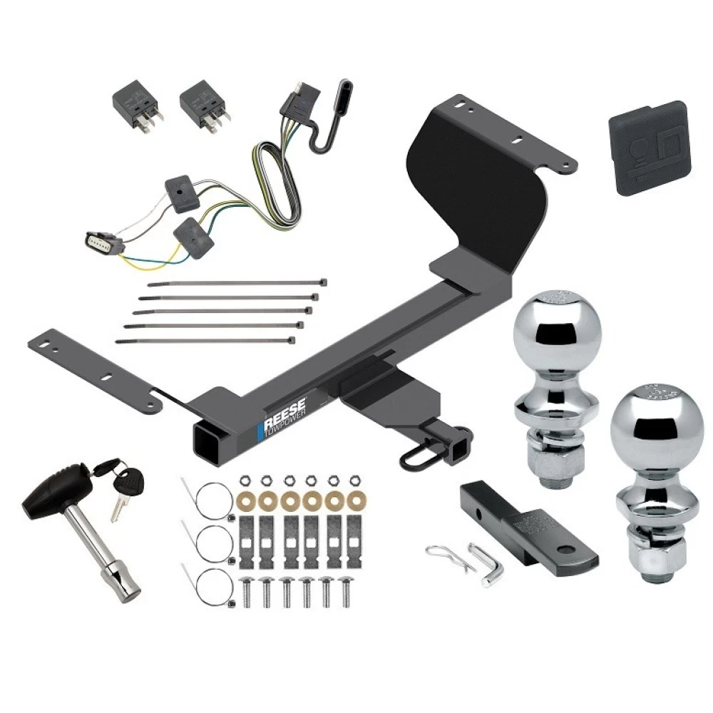 Reese Trailer Tow Hitch For 18-25 GMC Terrain Chevy Equinox Gasoline, w/ Factory Tow PKG Deluxe Package Wiring 2" and 1-7/8" Ball and Lock