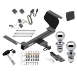 Reese Trailer Tow Hitch For 18-25 GMC Terrain Chevy Equinox Gasoline, w/ Factory Tow PKG Deluxe Package Wiring 2" and 1-7/8" Ball and Lock
