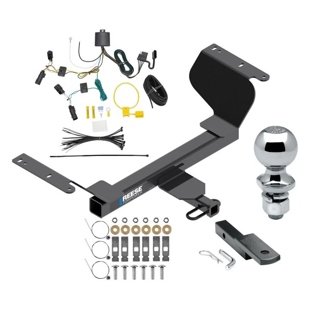 Reese Trailer Tow Hitch For 18-25 GMC Terrain Gasoline, w/o Factory Tow PKG Complete Package w/ Wiring Draw Bar and 2" Ball