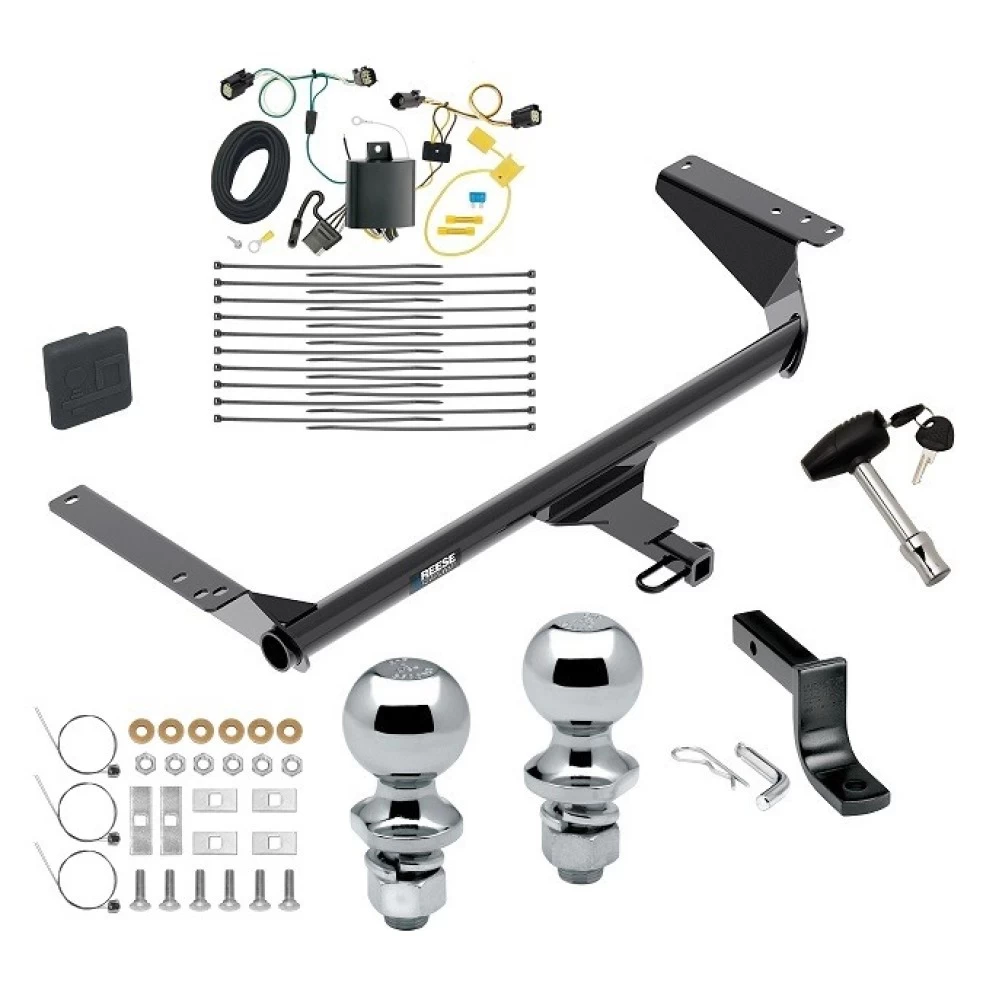 Reese Trailer Tow Hitch For 17-22 Chrysler Pacifica Deluxe Package Wiring 2" and 1-7/8" Ball and Lock