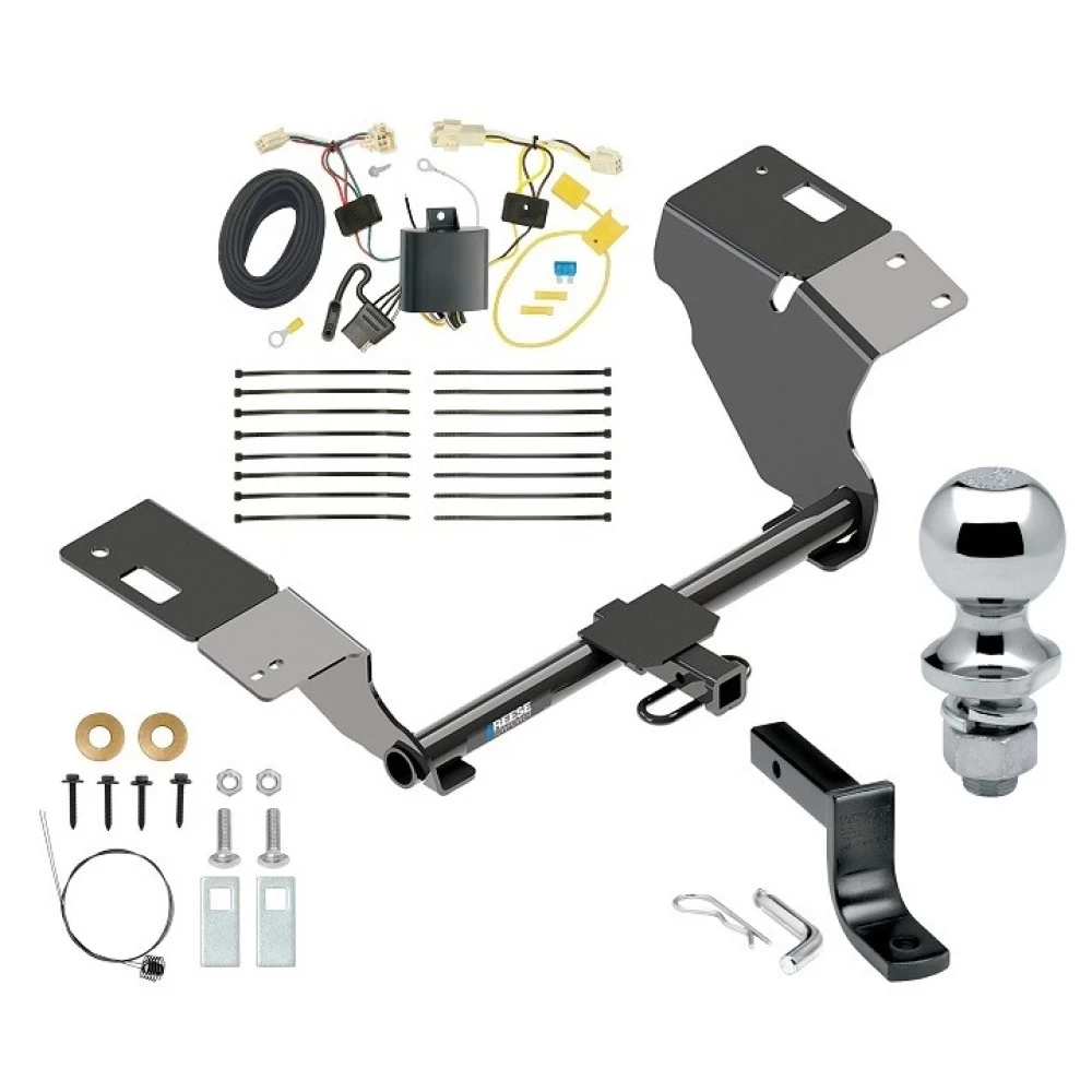 Reese Trailer Tow Hitch For 18-24 Toyota Camry All Models Complete Package w/ Wiring Draw Bar and 1-7/8" Ball