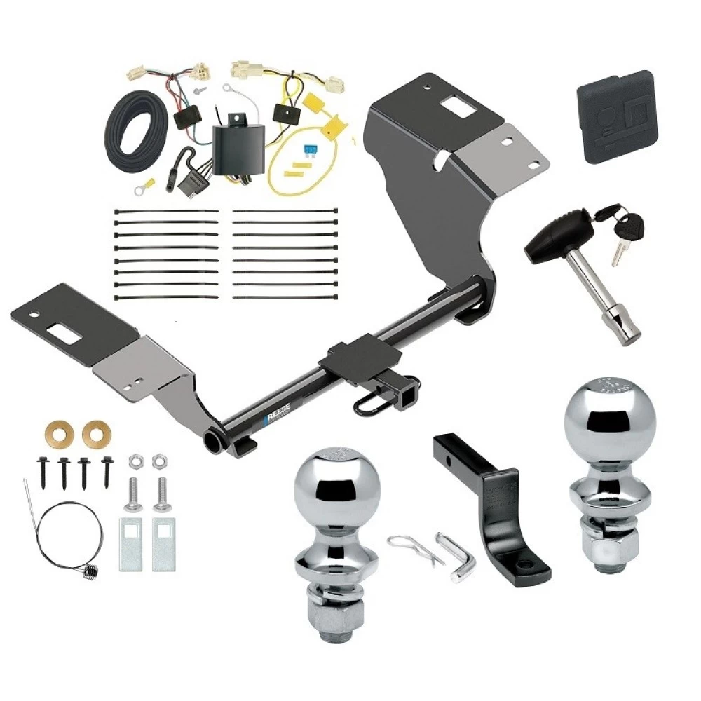 Reese Trailer Tow Hitch For 18-24 Toyota Camry All Models Deluxe Package Wiring 2" and 1-7/8" Ball and Lock