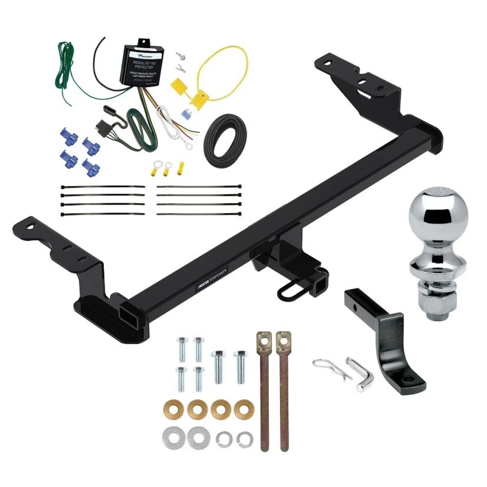 Reese Trailer Tow Hitch For 18-22 Ford EcoSport All Models Complete Package w/ Wiring Draw Bar and 1-7/8" Ball
