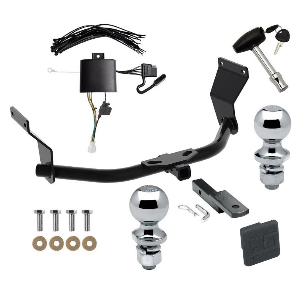 Reese Trailer Tow Hitch For 19-26 Acura RDX w/ +12V Power Provision Deluxe Package Wiring 2" and 1-7/8" Ball and Lock