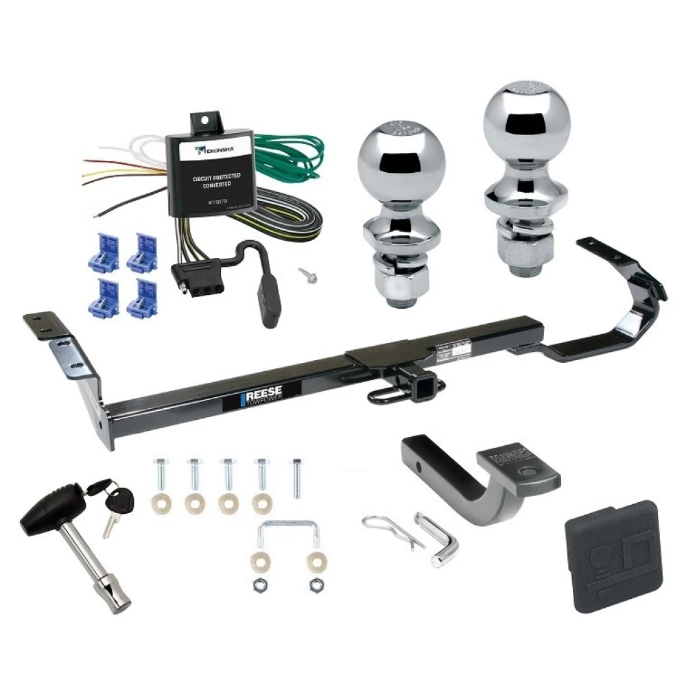 Reese Trailer Tow Hitch For 95-99 Toyota Avalon 99-03 Solara 97-06 Lexus ES300 ES330 Sedan Deluxe Package Wiring 2" and 1-7/8" Ball and Lock