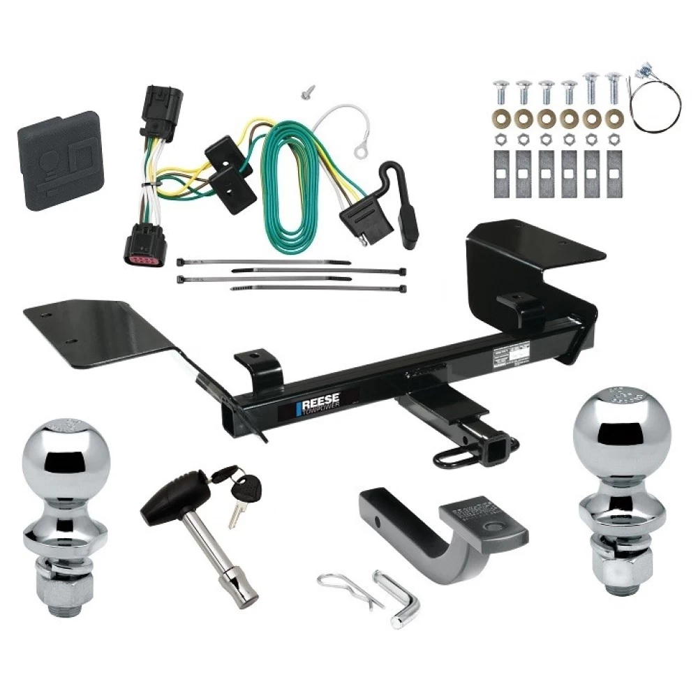 Reese Trailer Tow Hitch For 06-16 Chevrolet Impala Deluxe Package Wiring 2" and 1-7/8" Ball and Lock