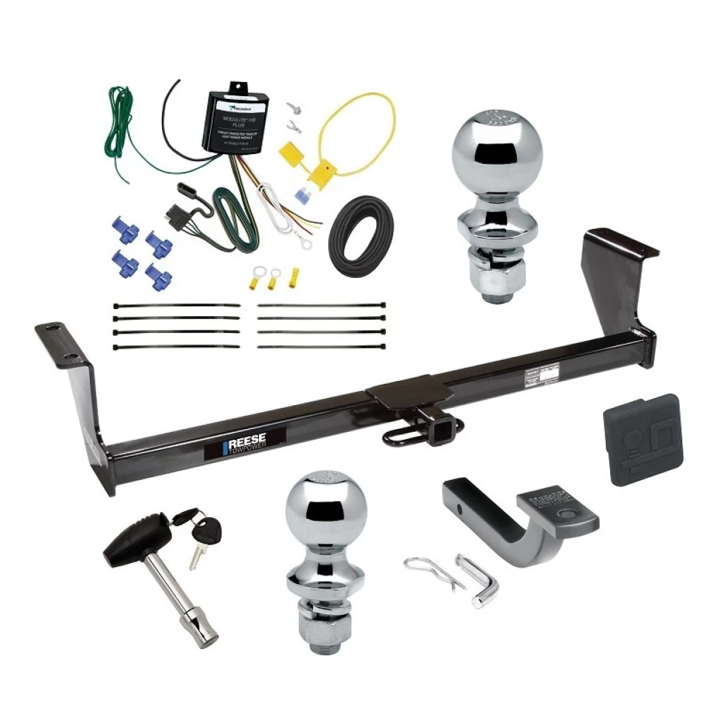 Reese Trailer Tow Hitch For 01-07 Volvo V70 03-07 XC70 Deluxe Package Wiring 2" and 1-7/8" Ball and Lock