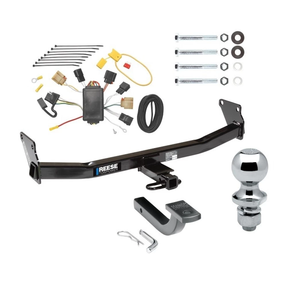 Reese Trailer Tow Hitch For 07-07 Jeep Patriot 07-10 Compass Complete Package w/ Wiring Draw Bar and 1-7/8" Ball