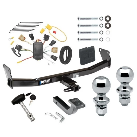 Reese Trailer Tow Hitch For 07-07 Jeep Patriot 07-10 Compass Deluxe Package Wiring 2" and 1-7/8" Ball and Lock