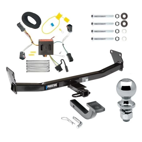 Reese Trailer Tow Hitch For 11-16 Jeep Compass 17-17 (Old Body Style) Complete Package w/ Wiring Draw Bar Kit and 2" Ball