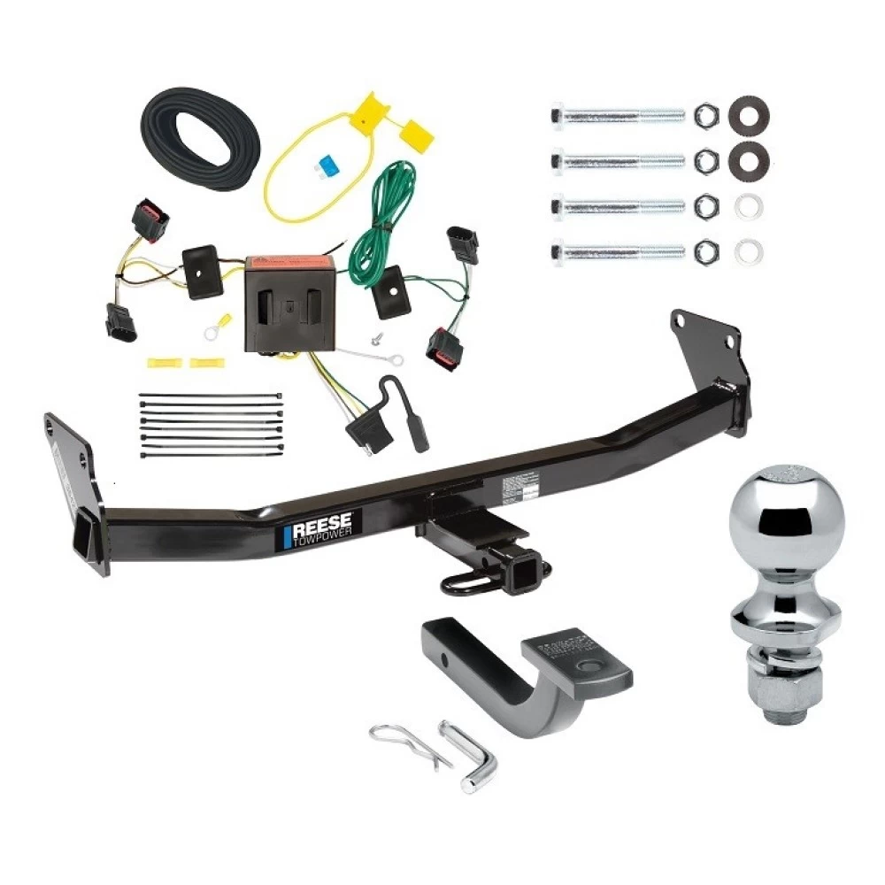 Reese Trailer Tow Hitch For 08-17 Jeep Patriot All Models Complete Package w/ Wiring Draw Bar and 1-7/8" Ball