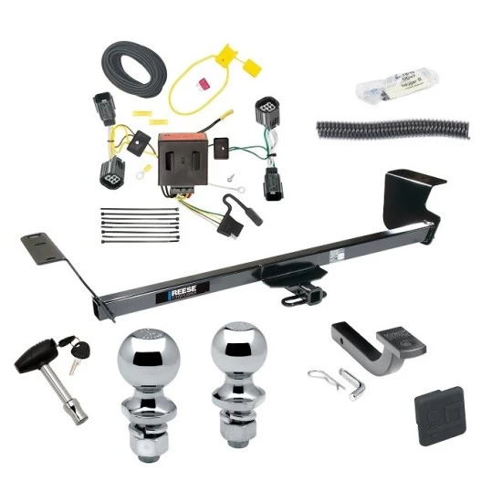 Reese Trailer Tow Hitch For 11-16 Chrysler Town and Country 21-21 Grand Caravan 11-20 Dodge Grand Caravan 12-15 RAM C/V Deluxe Package Wiring 2" and 1-7/8" Ball and Lock