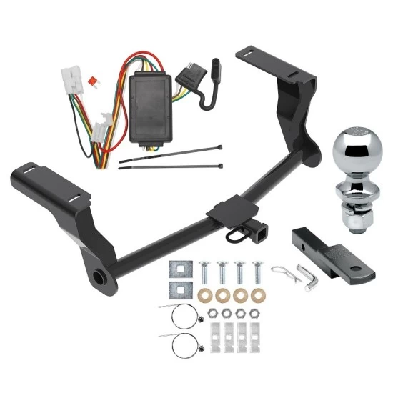 Reese Trailer Tow Hitch For 16-26 Subaru Crosstrek Excluding Hybrid Complete Package w/ Wiring Draw Bar and 1-7/8" Ball