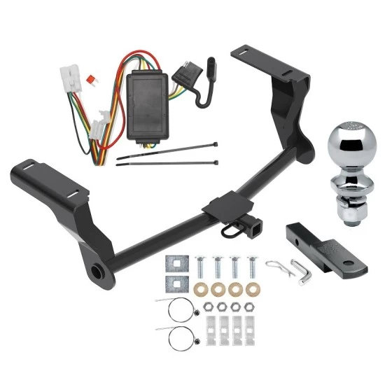 Reese Trailer Tow Hitch For 16-24 Subaru Crosstrek Except Hybrid Complete Package w/ Wiring Draw Bar and 2" Ball