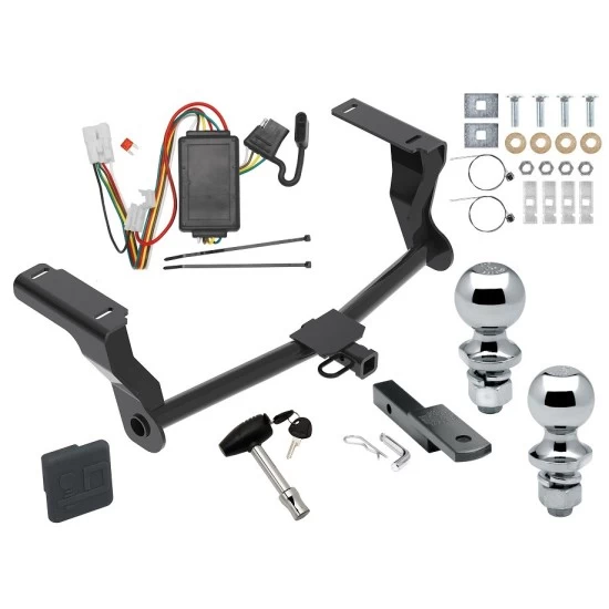 Reese Trailer Tow Hitch For 16-26 Subaru Crosstrek Excluding Hybrid Deluxe Package Wiring 2" and 1-7/8" Ball and Lock