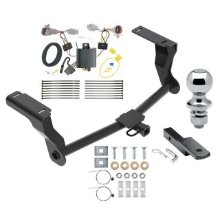 Reese Trailer Tow Hitch For 18-23 Subaru Impreza 5 Dr. Wagon single exhaust Complete Package w/ Wiring Draw Bar and 1-7/8" Ball