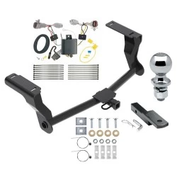 Reese Trailer Tow Hitch For 18-23 Subaru Impreza 5 Dr. Wagon single exhaust Complete Package w/ Wiring Draw Bar and 2" Ball
