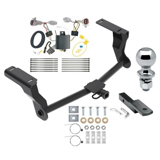 Reese Trailer Tow Hitch For 18-23 Subaru Impreza 5 Dr. Wagon single exhaust Complete Package w/ Wiring Draw Bar and 2" Ball