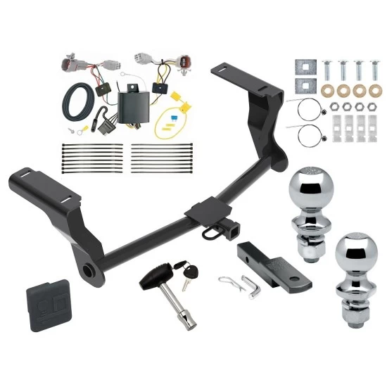 Reese Trailer Tow Hitch For 18-23 Subaru Impreza 5 Dr. Wagon single exhaust Deluxe Package Wiring 2" and 1-7/8" Ball and Lock