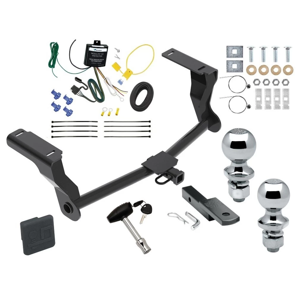 Reese Trailer Tow Hitch For 16-26 Subaru Crosstrek Hybrid Deluxe Package Wiring 2" and 1-7/8" Ball and Lock