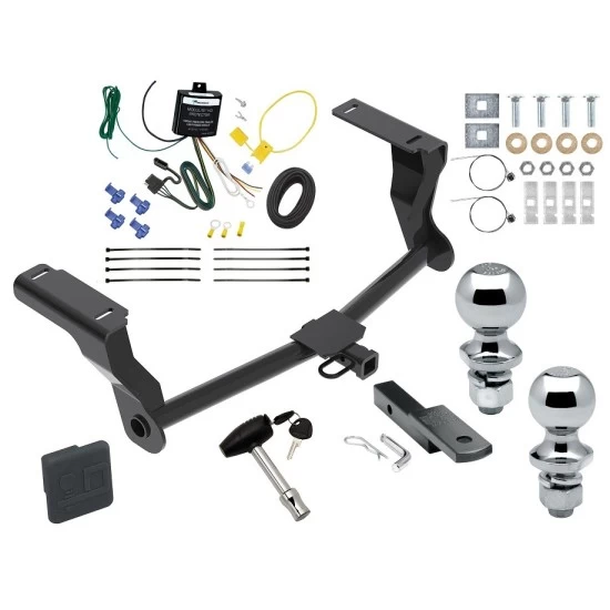 Reese Trailer Tow Hitch For 16-26 Subaru Crosstrek Hybrid Deluxe Package Wiring 2" and 1-7/8" Ball and Lock