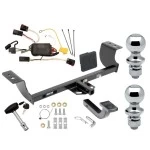 Reese Trailer Tow Hitch For 05-10 Chrysler 300 05-08 Dodge Magnum Deluxe Package Wiring 2" and 1-7/8" Ball and Lock