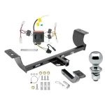 Reese Trailer Tow Hitch For 11-14 Dodge Charger All Models Class 2 Complete Package w/ Wiring Draw Bar Kit and 2" Ball